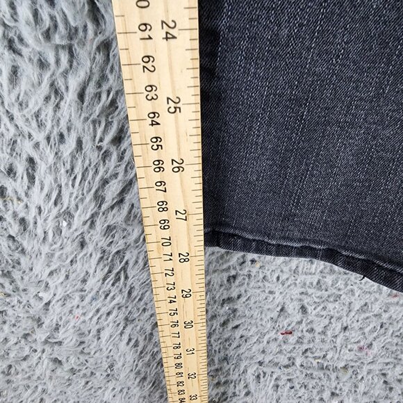 evis Jeans Womens 16 Black Stretch Denim Classic Straight *Read* - Picture 8 of 15